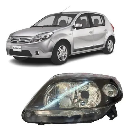 Farol Esquerdo Sandero 2007 - 2011 Mascara Negra 085511170l