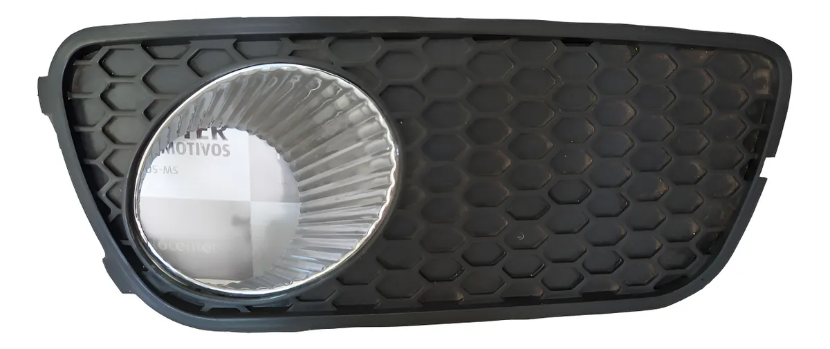 Moldura Milha Com Furo Cromada Direito Palio 2004 - 2012 Preto Direito