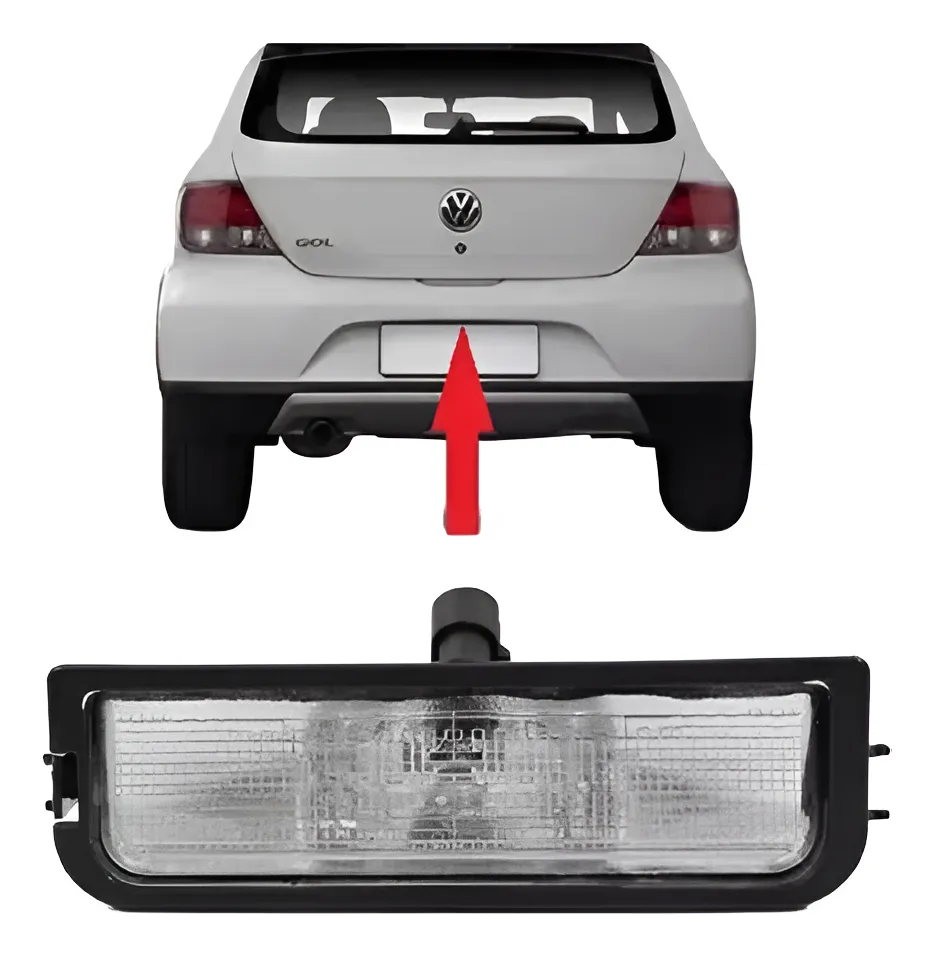 Luz Traseira Placa Vw Fox Gol Voyage Saveiro 08/16 5u0943021 - Imagem 2